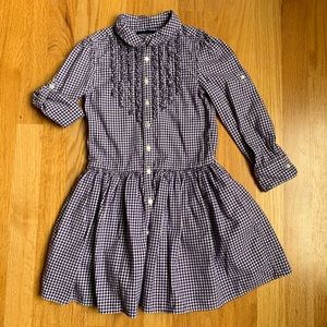 Ralph Lauren Purple Gingham Dress Size 5